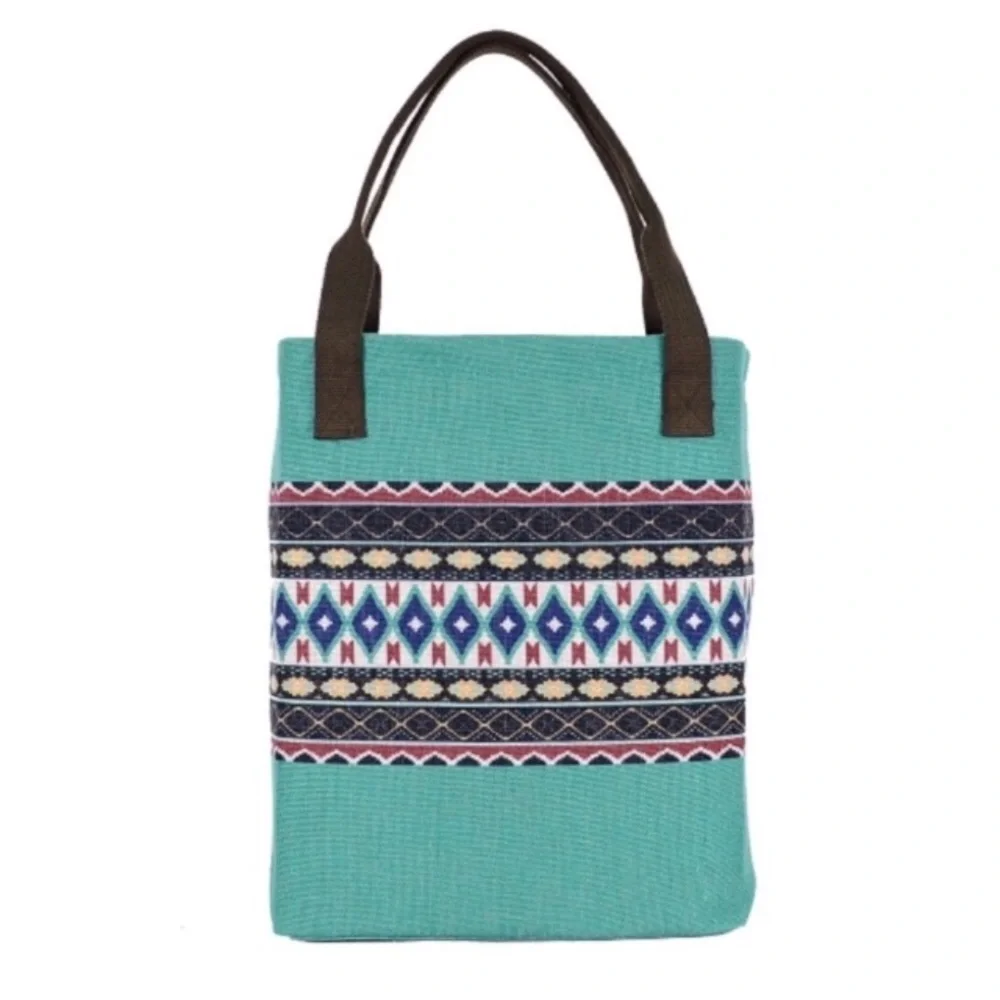 Oversized North South Geo Print Tote Bag - Picture 1 of 8
